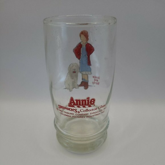 Orphan Annie Tumbler Cup Sandy (6", 16oz Glass) Swensen's Collector 1982 VINTAGE - Picture 2 of 2